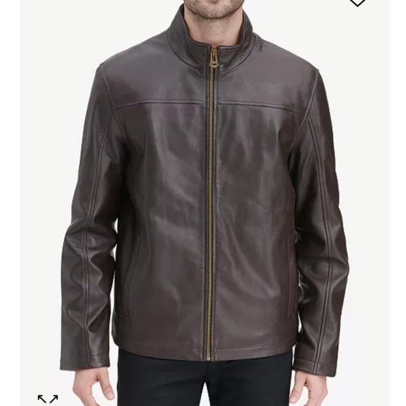 Cole Haan Men Smooth Leather Jacket - Picture 5 of 8